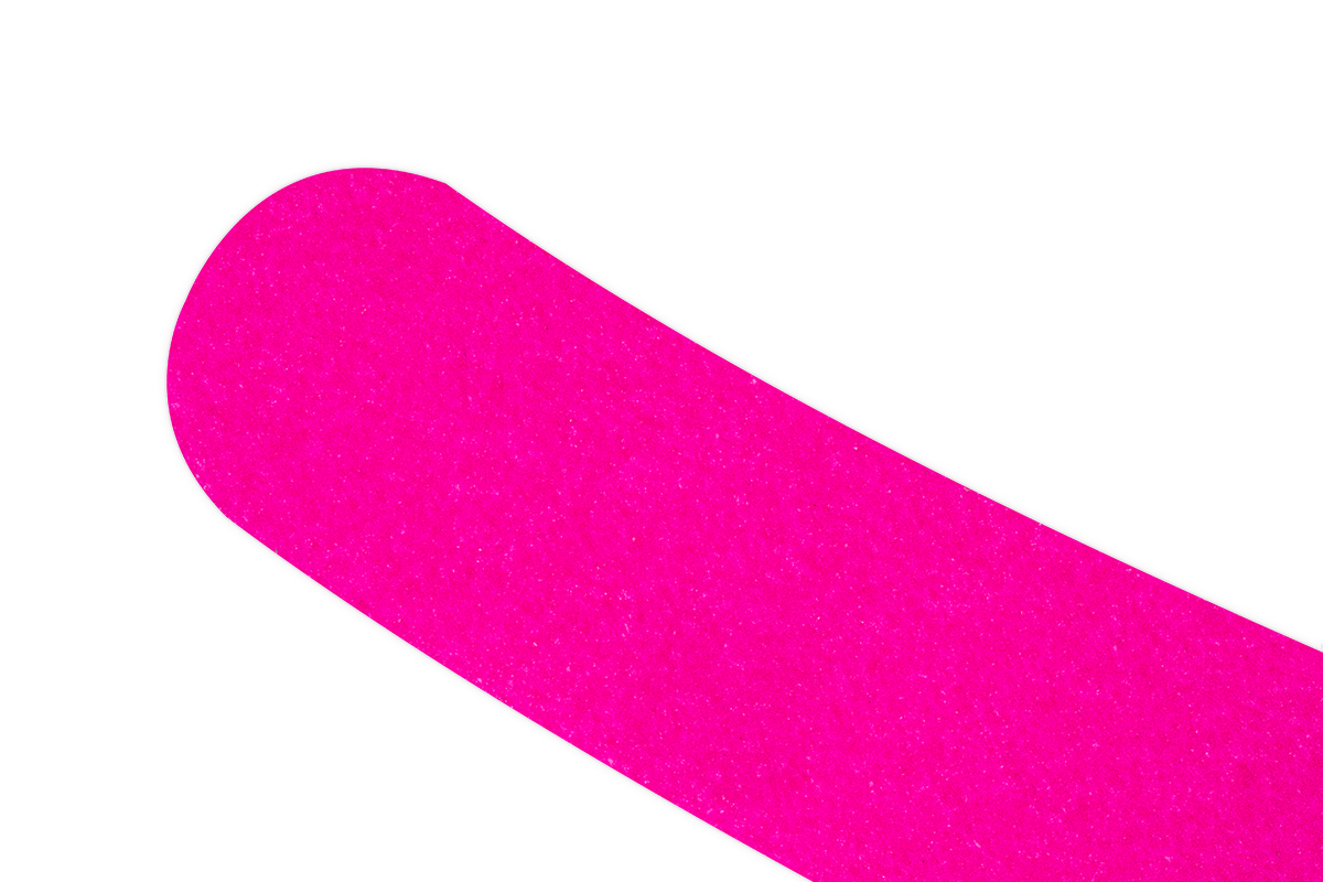 Jolifin Feile gebogen neon-pink 100/180 