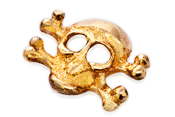 Jolifin Inlay large skull gold