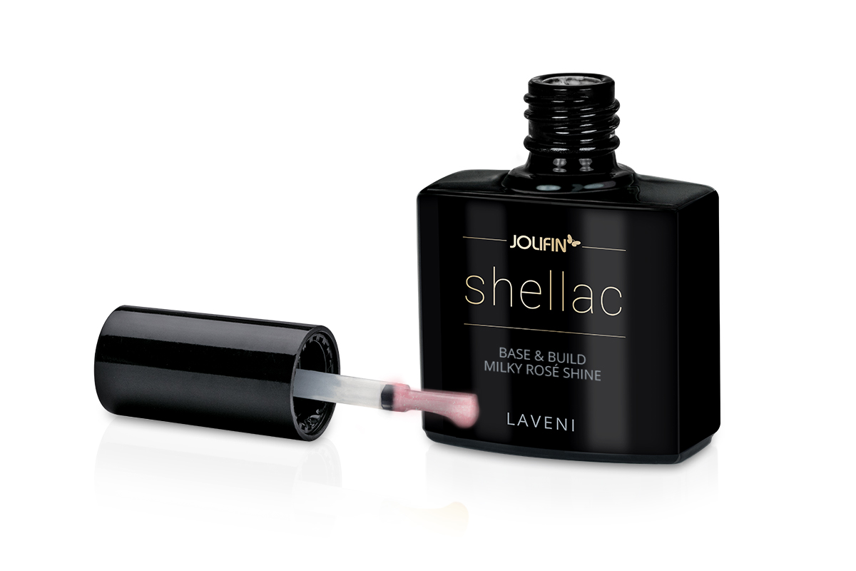Jolifin LAVENI Shellac - Base & Build milky-rosé shine 10ml