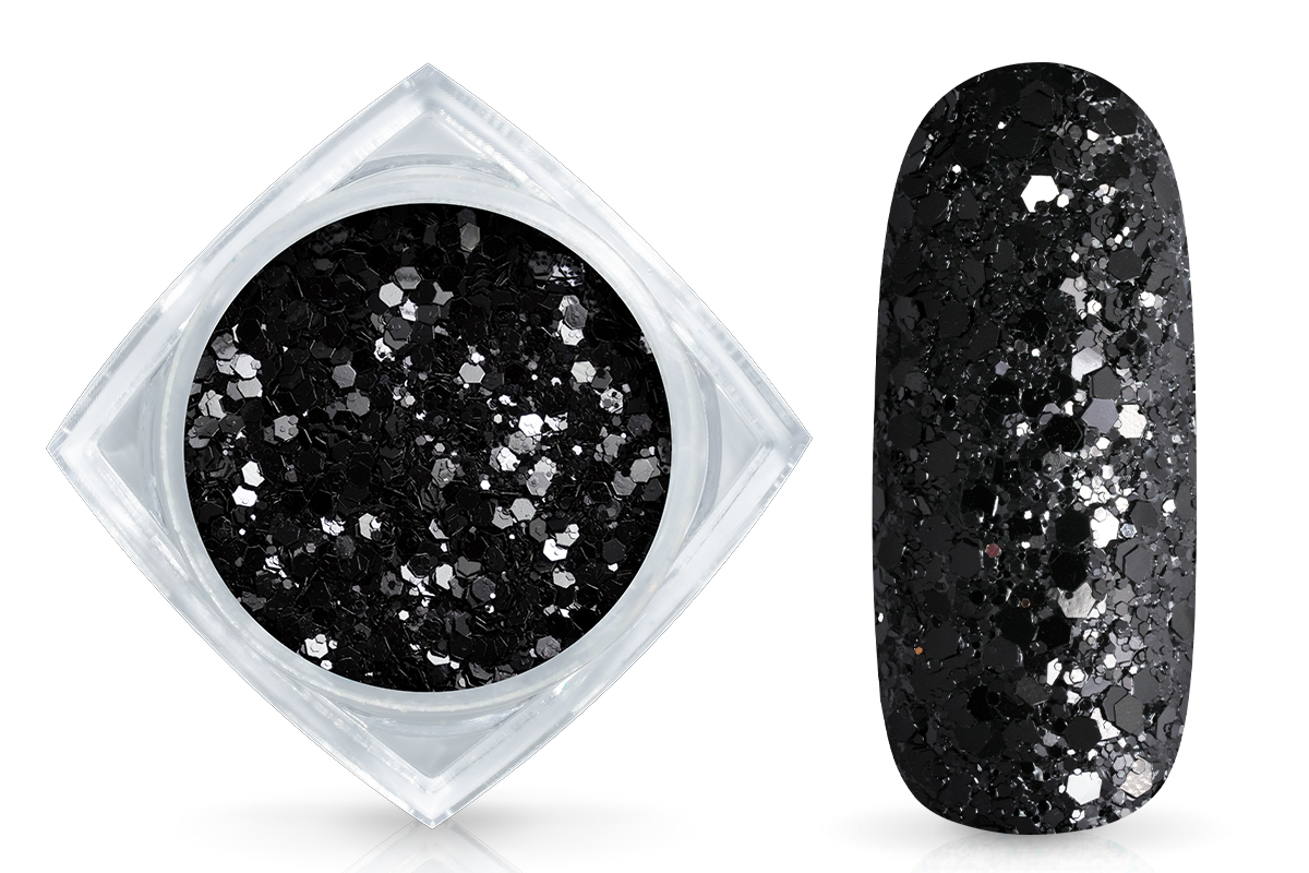 Jolifin LAVENI Sparkle Glitter - black beauty