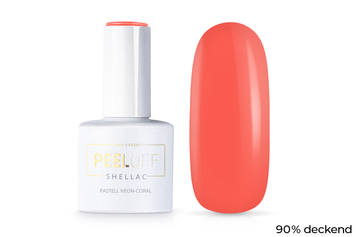 Jolifin LAVENI Shellac PeelOff - pastell neon-coral 10ml