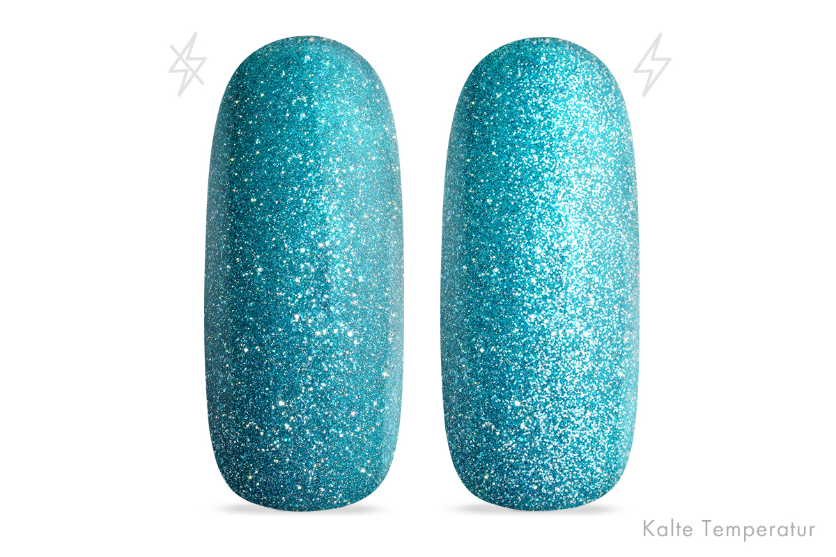Jolifin LAVENI Shellac - FlashOn Thermo türkis-silver 10ml