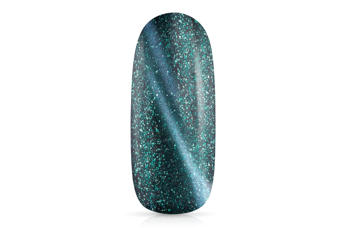 Jolifin LAVENI Colour Gel - Cat-Eye sparkle chrome emerald 5ml