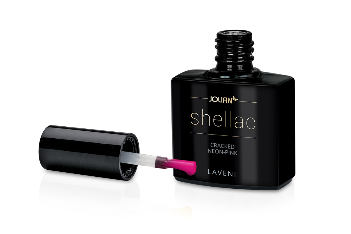 Jolifin LAVENI Shellac - cracked neon-pink 10ml