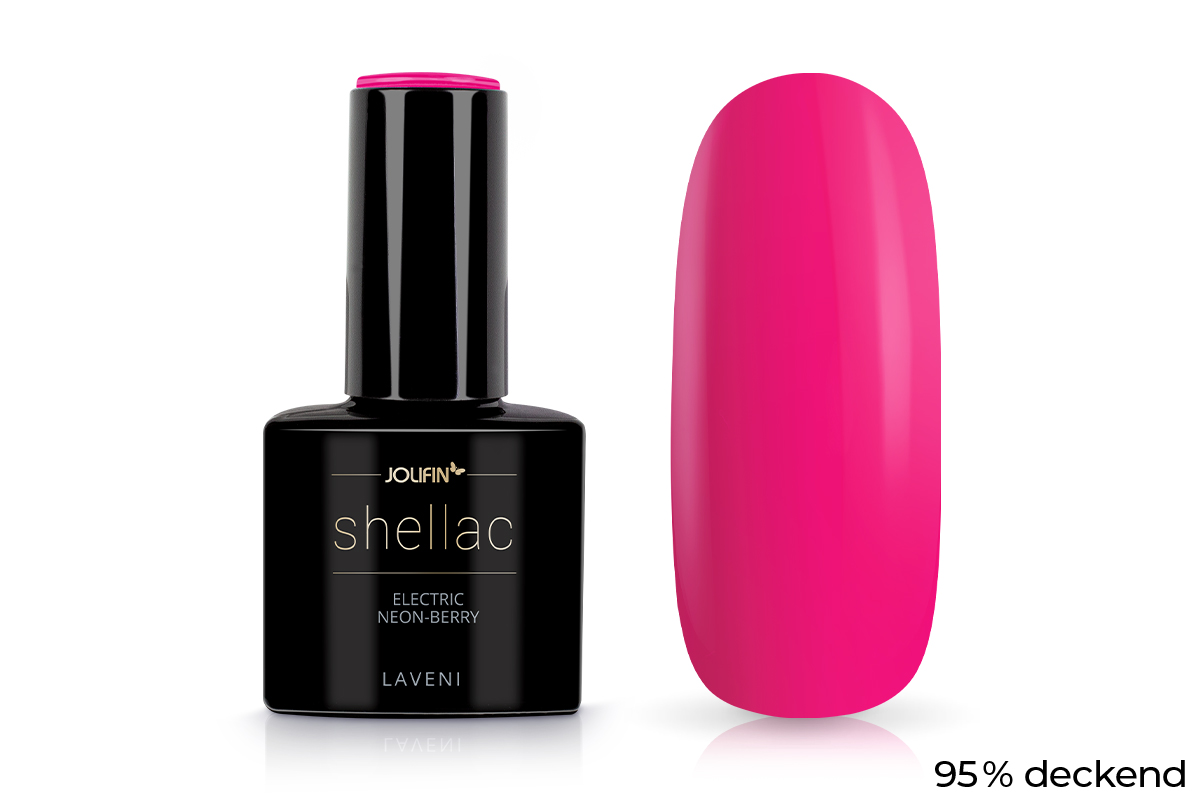 Jolifin LAVENI Shellac - electric neon-berry 10ml
