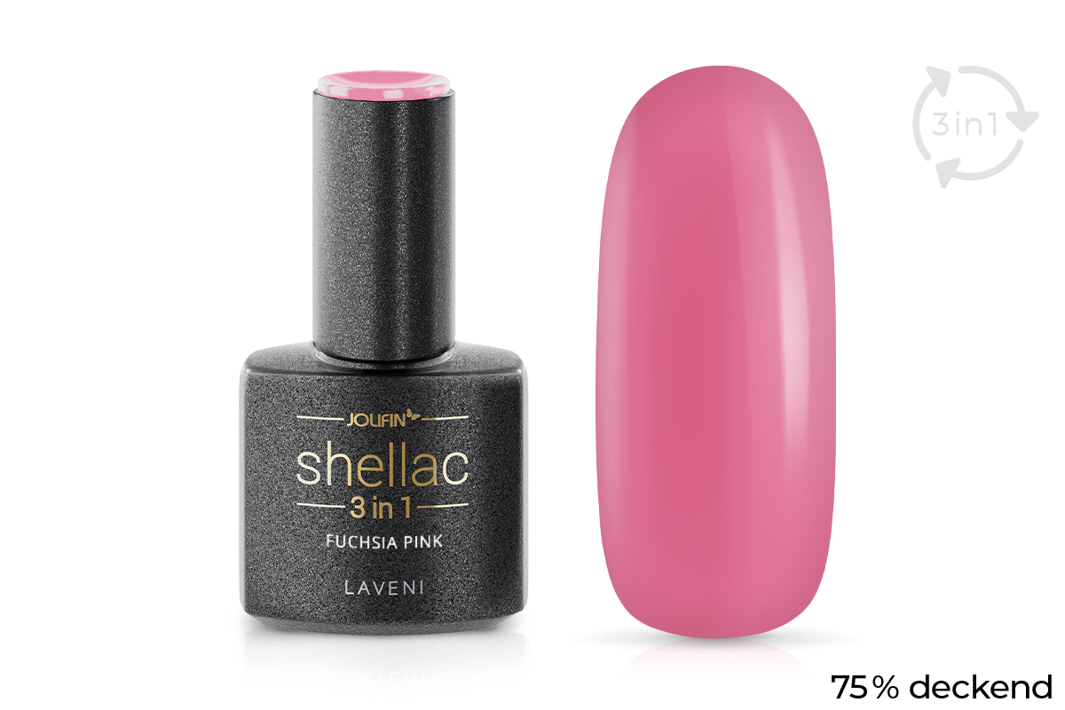 Jolifin LAVENI 3in1 Shellac - fuchsia pink 10ml