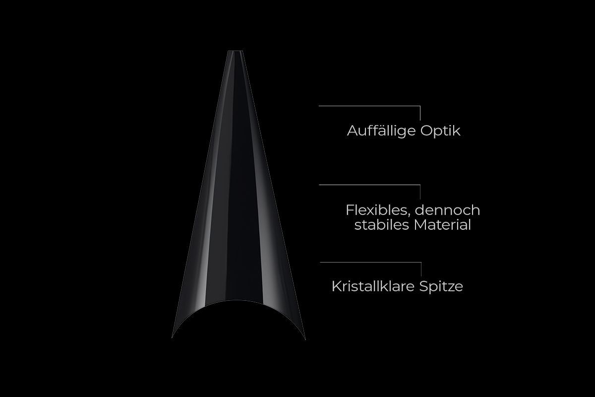 Jolifin 100er Tipbox - classic Stiletto clear