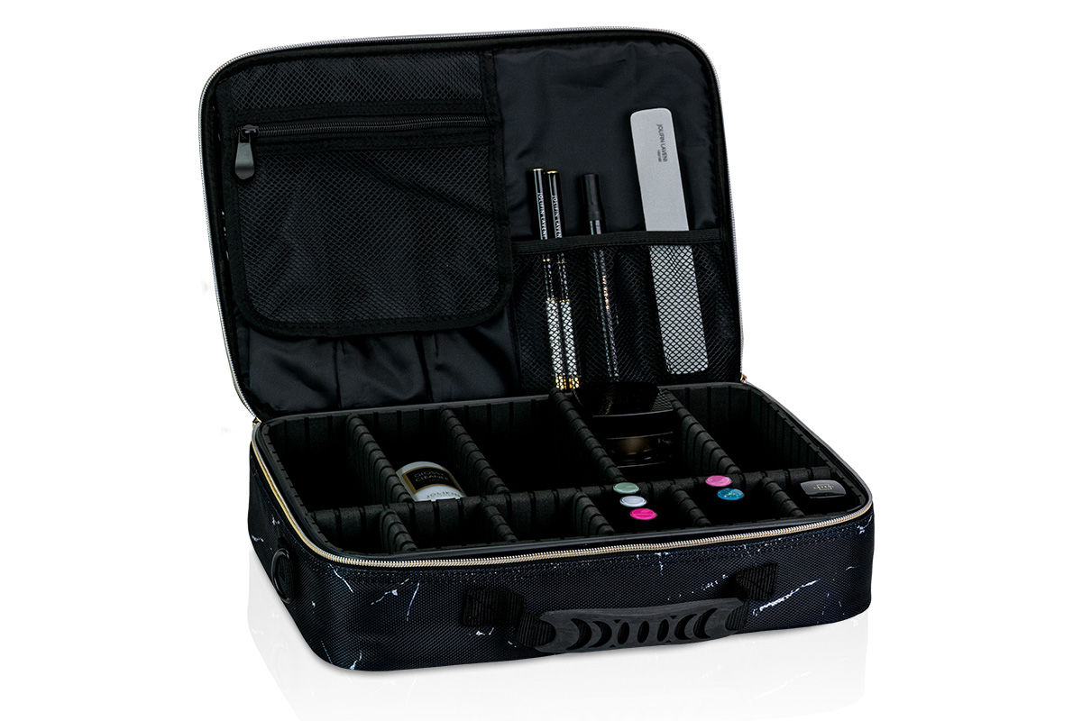 Jolifin LAVENI mobile cosmetic bag - marble black