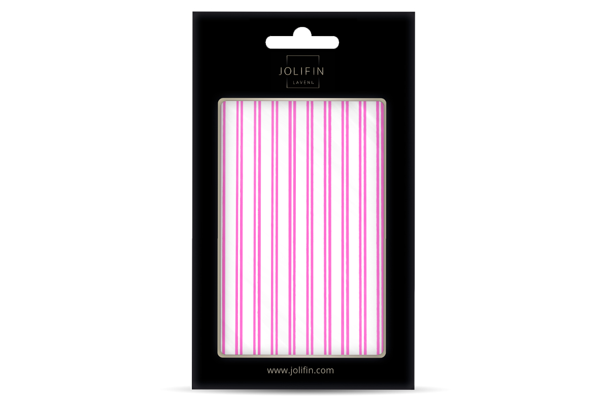 Jolifin LAVENI XL Sticker - Stripes neon-pink flash