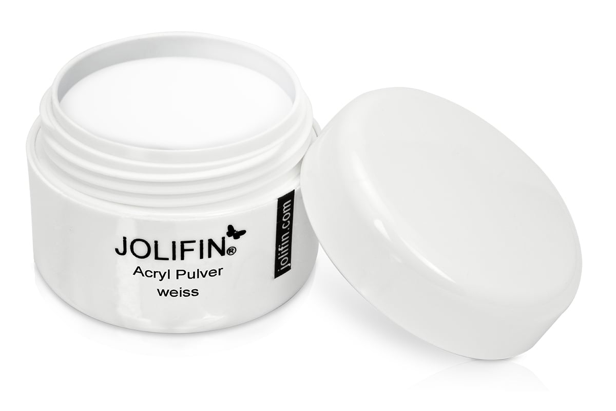 Jolifin Acryl Pulver - weiß 30g