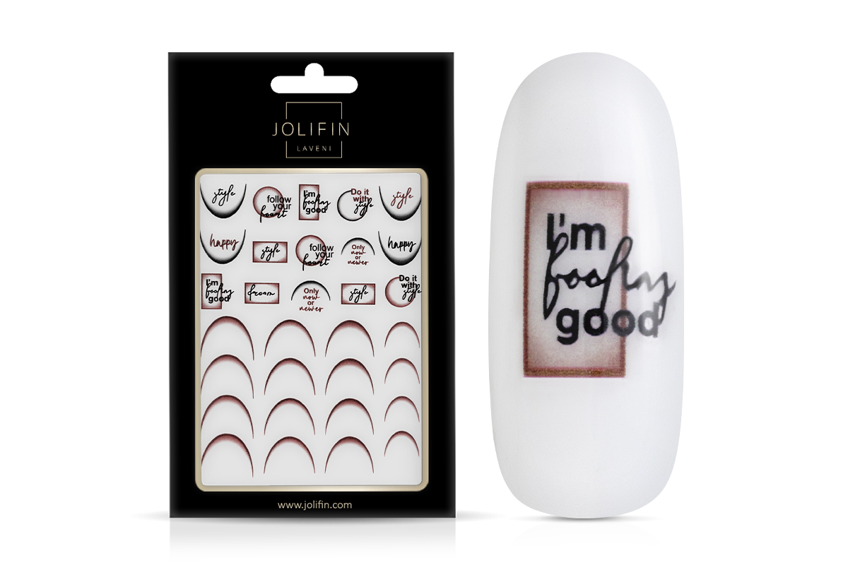Jolifin LAVENI XL Stickers - Ombre French round brown