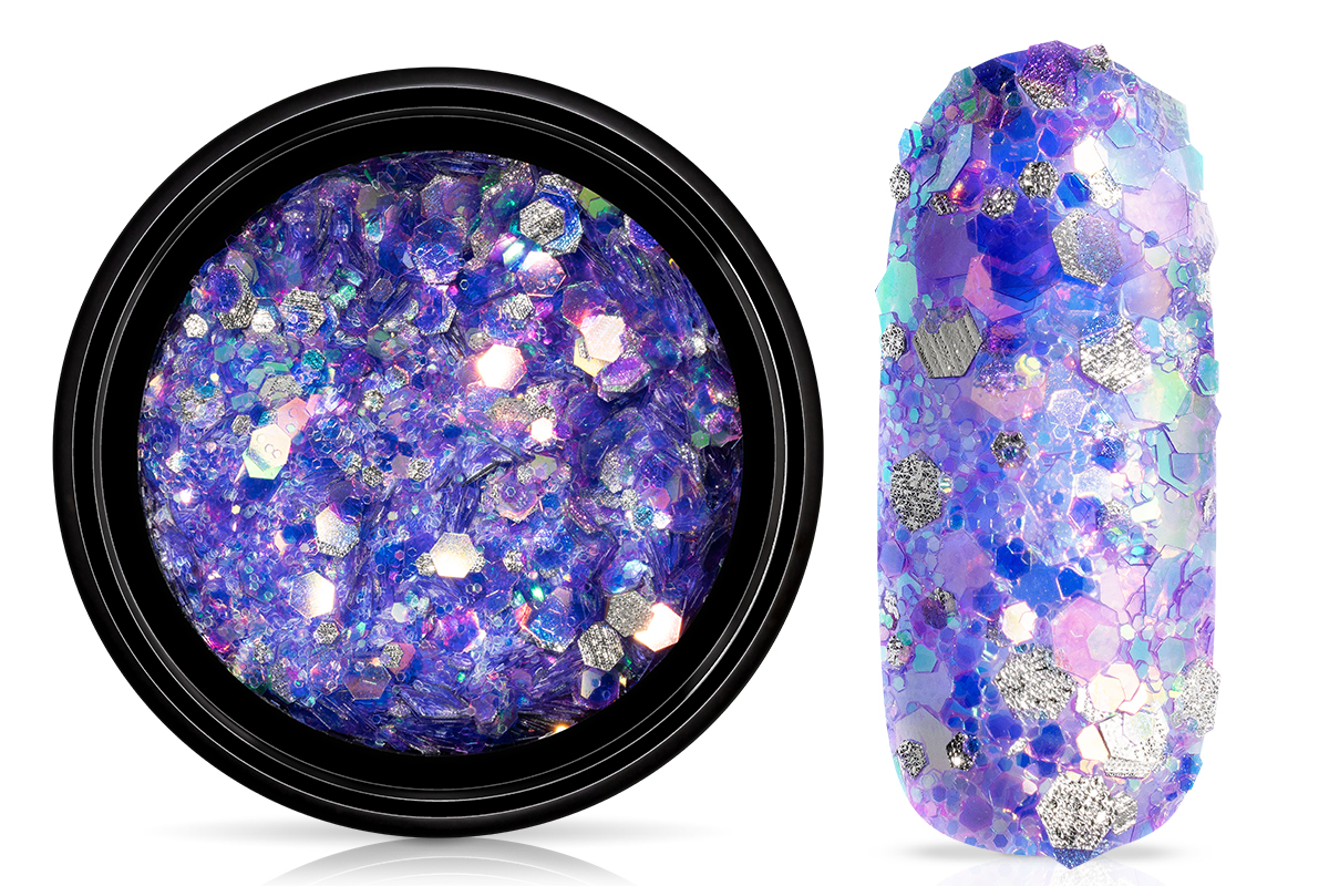 Jolifin LAVENI Silver Chameleon Glittermix - lavender mermaid