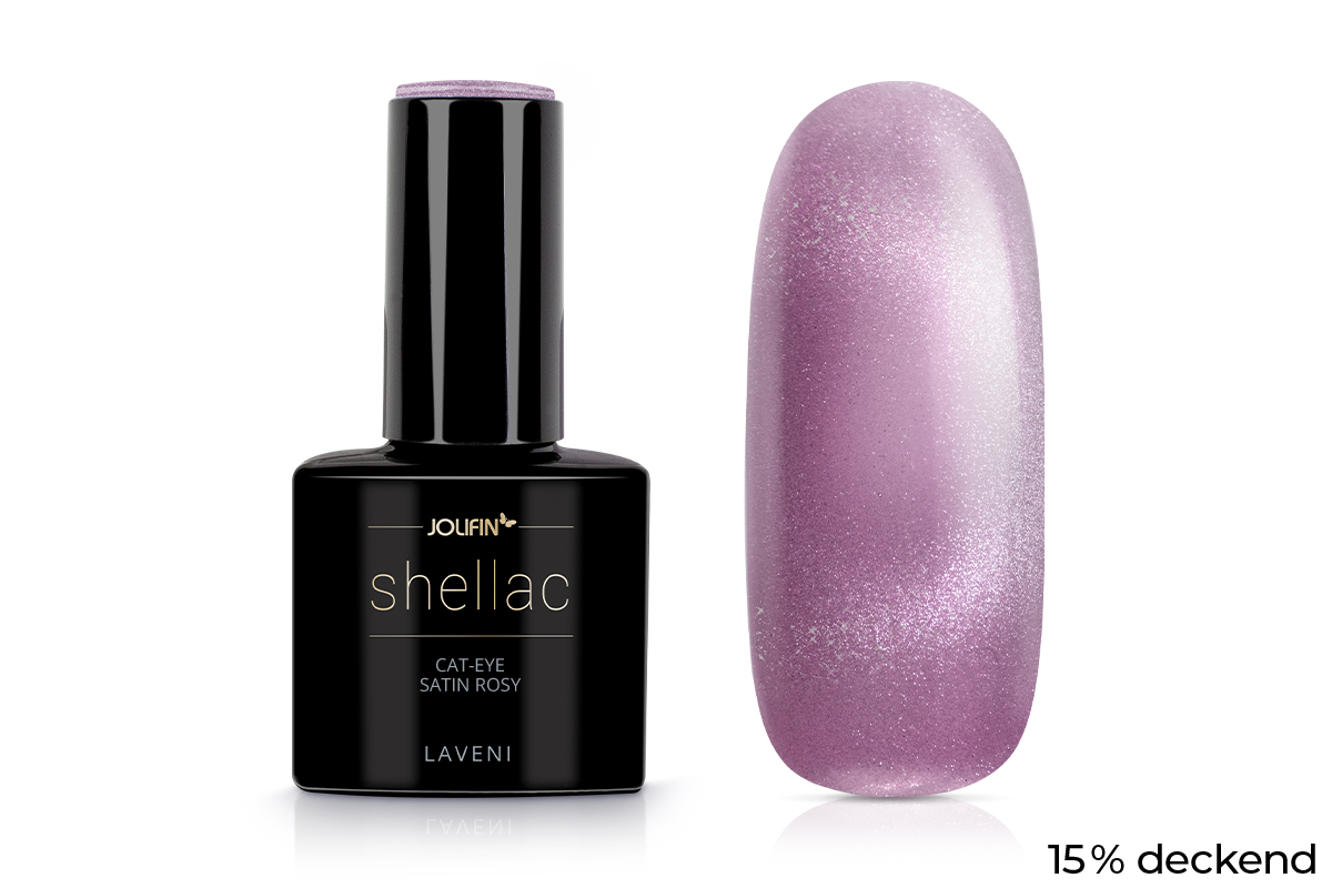 Jolifin LAVENI Shellac - Cat-Eye satin rosy 10ml