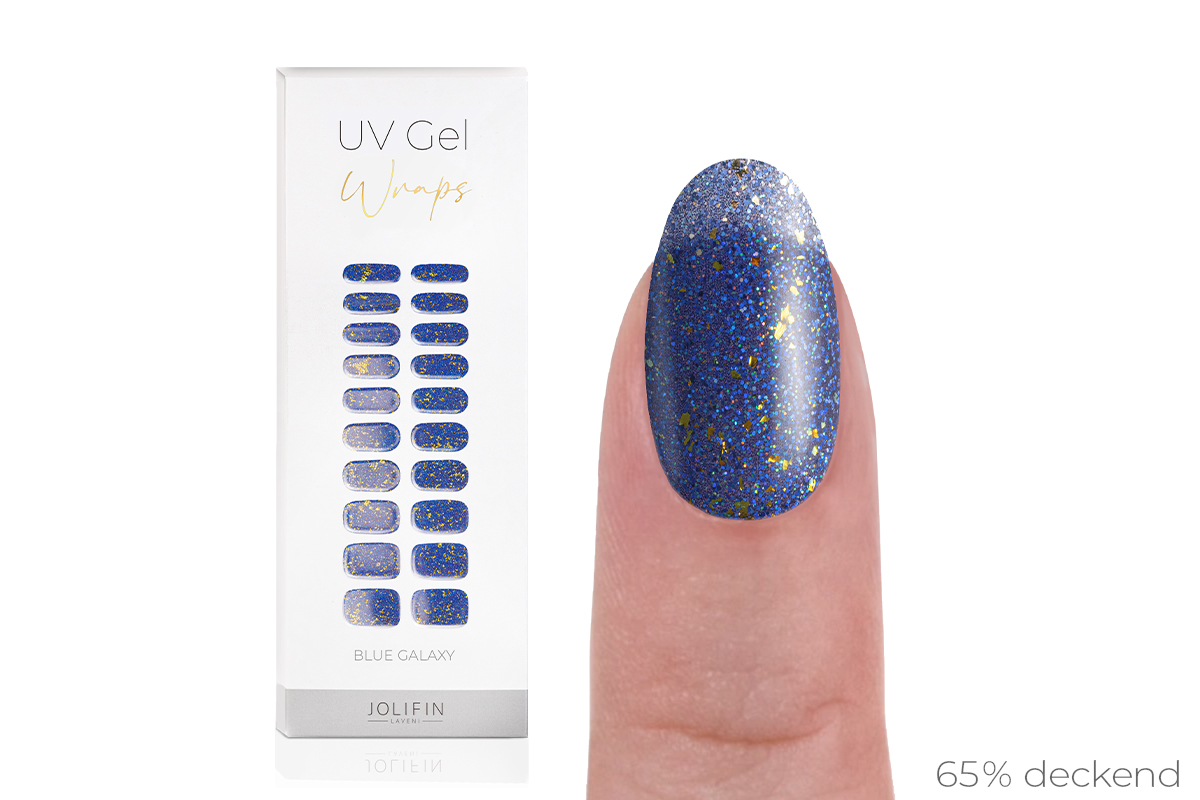 Jolifin LAVENI UV Gel-Wraps - blue galaxy