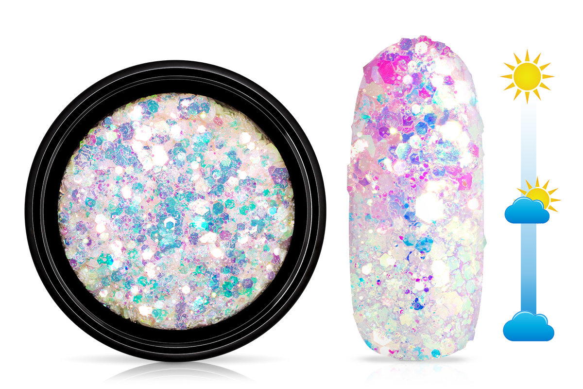 Jolifin LAVENI Solar Glitter - white-magenta