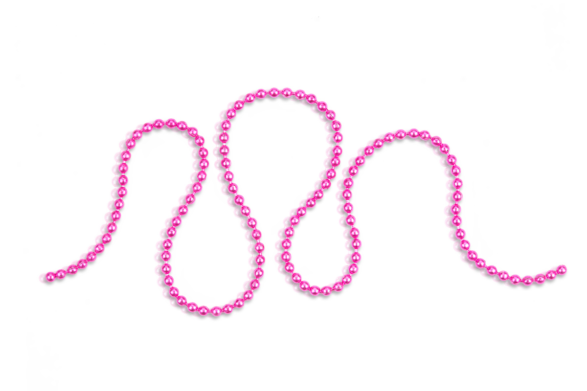 Jolifin Nail Art Pearl Necklace - pink