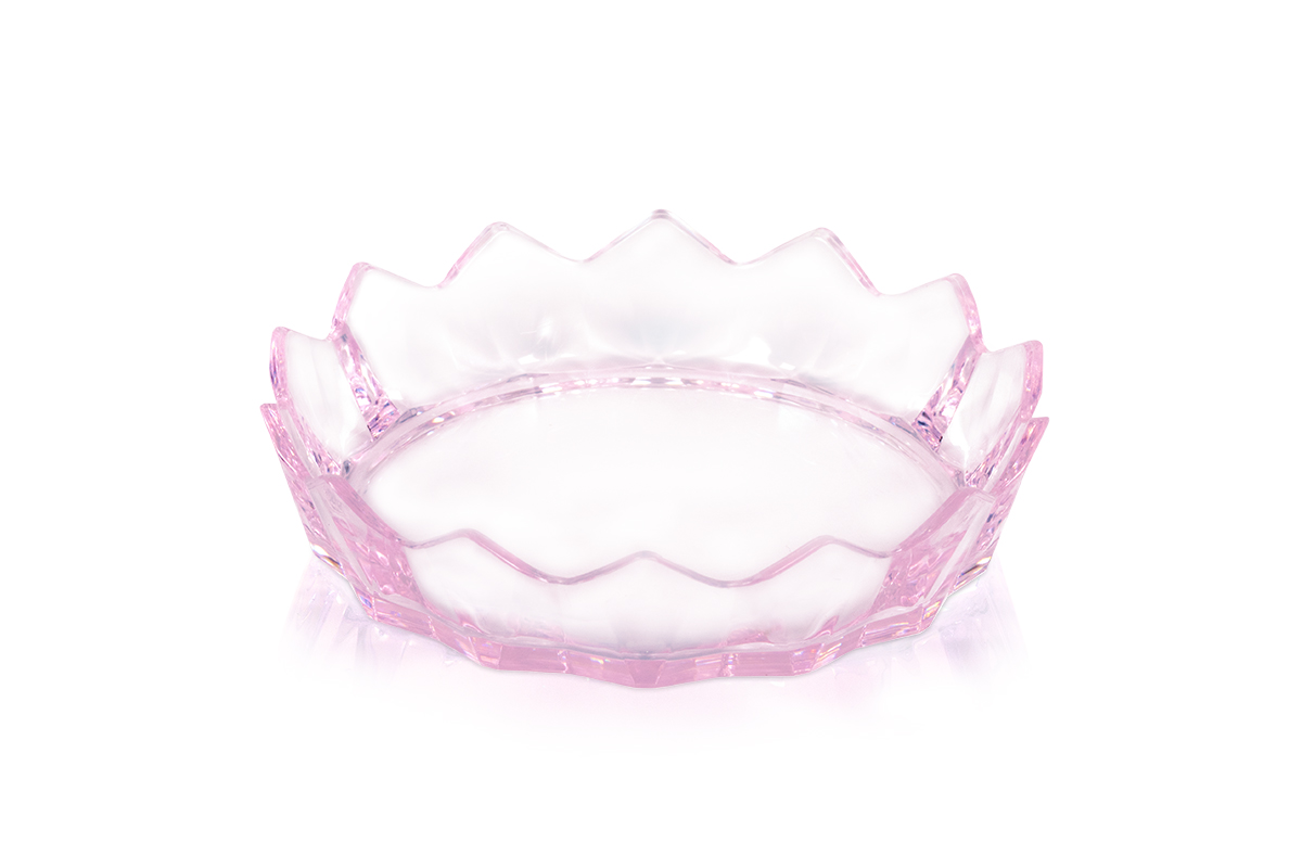Jolifin Pinselhalter mit Abtropfschale - clear pink