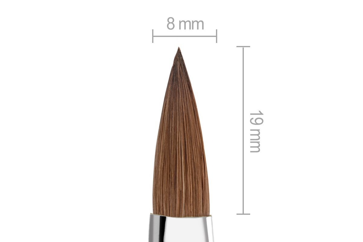 Jolifin Diamond Acrylic Brush rosy size 8
