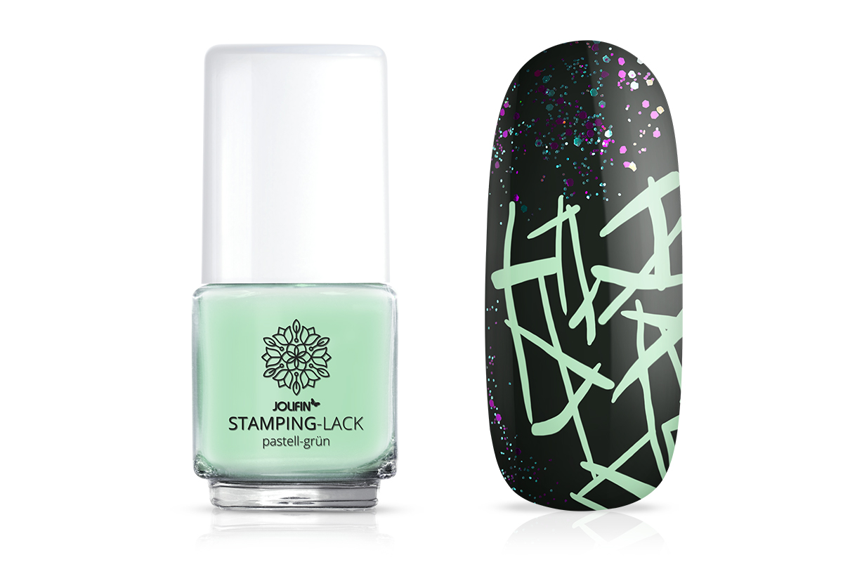 Jolifin Stamping-Lack - pastell-grün 12ml