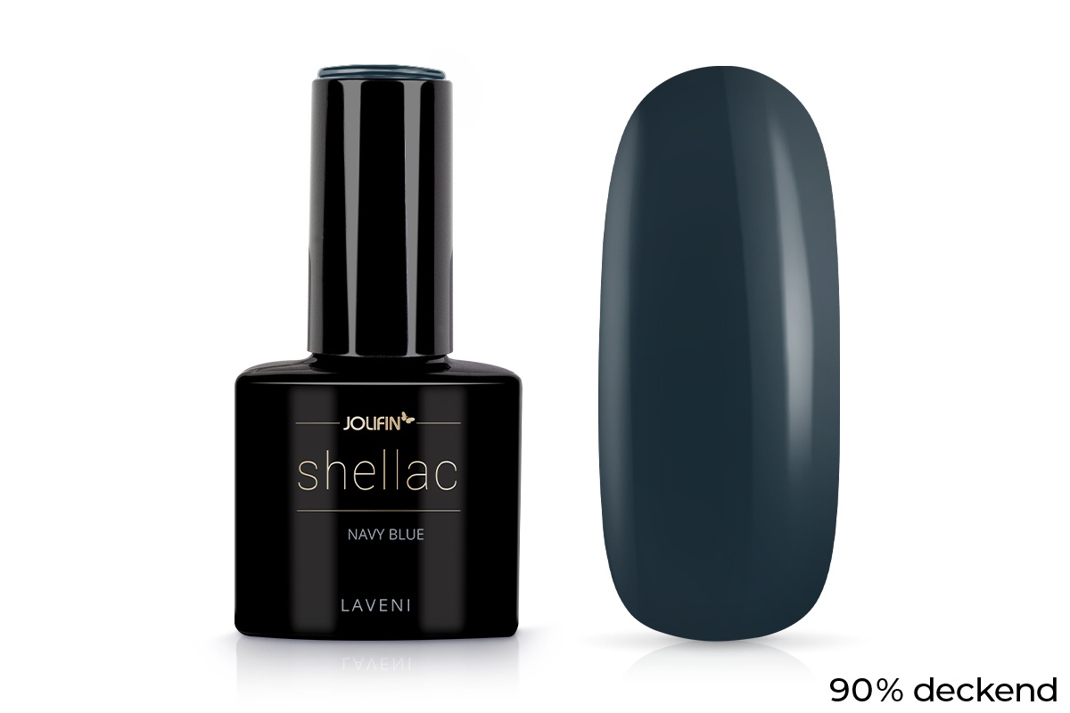 Jolifin LAVENI Shellac - navy blue 10ml