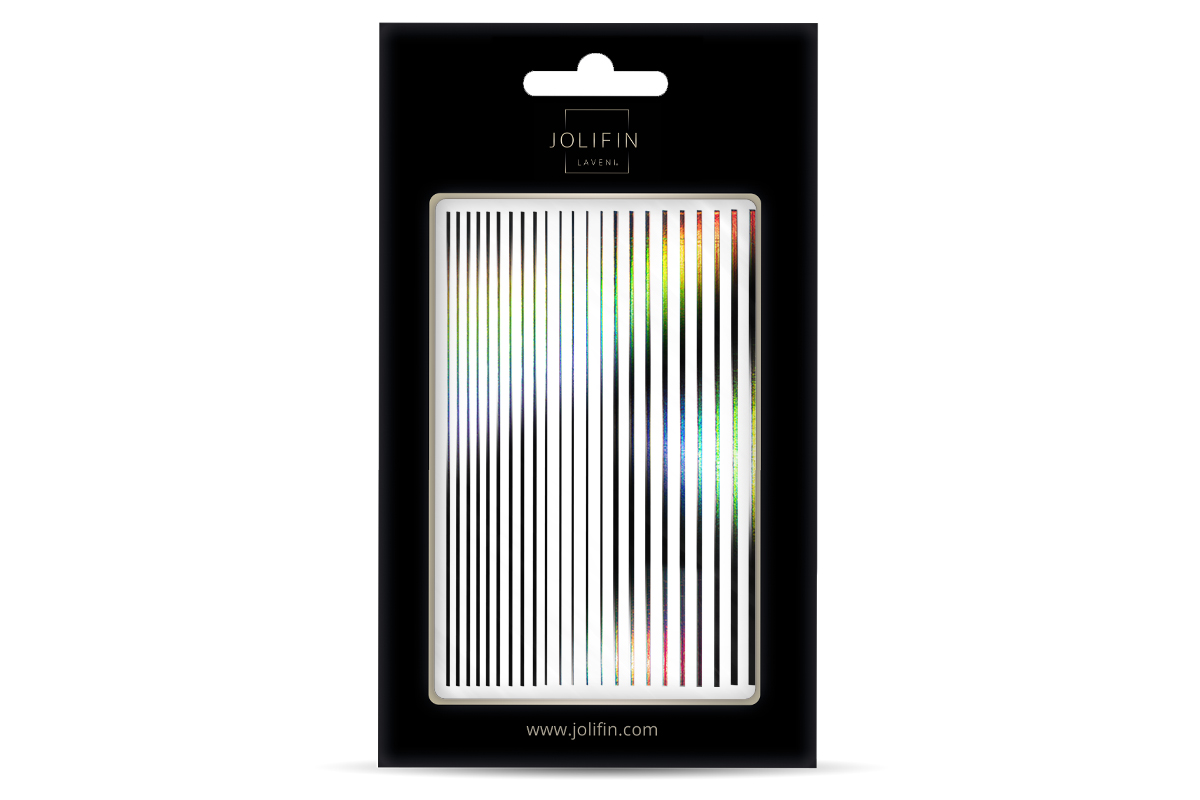 Jolifin LAVENI XL Sticker - Stripes Hologram black