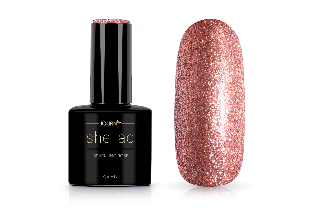 Jolifin LAVENI Shellac - sparkling rose 10ml