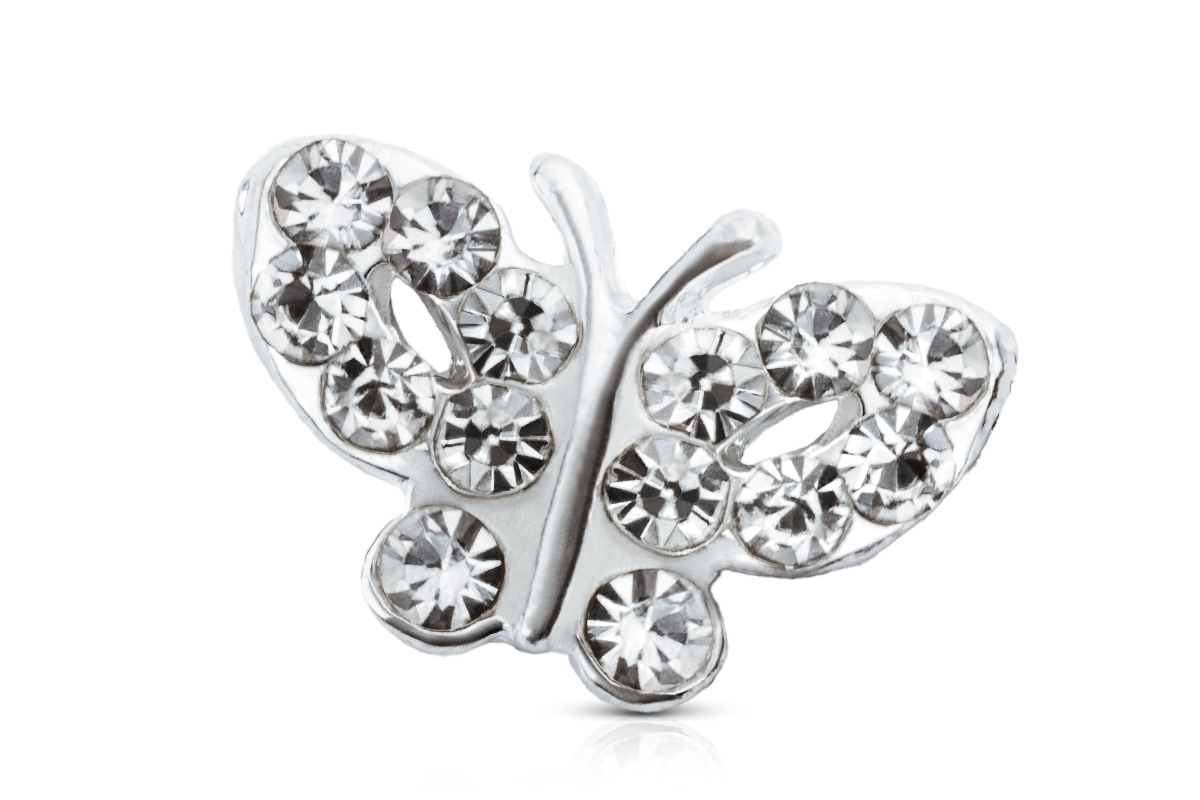 Jolifin Overlay Butterfly silver