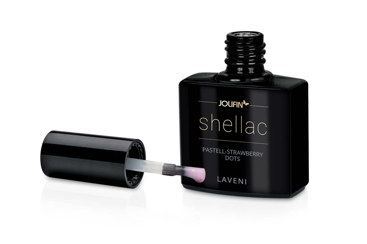 Jolifin LAVENI Shellac - pastell-strawberry dots 10ml
